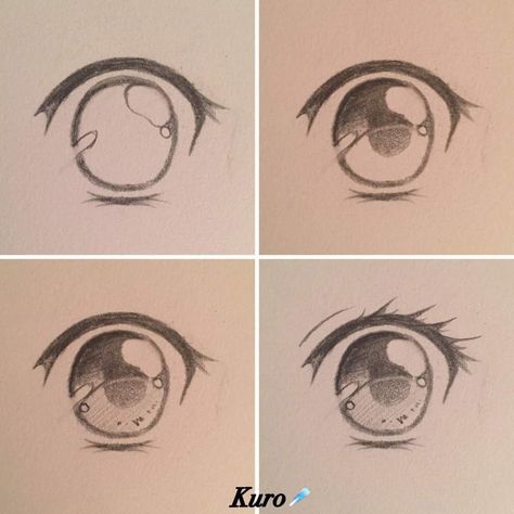 Tíos de dibujo:ojo Drawing Forms, Easy Anime Eyes, Mata Manga, How To Draw Anime Eyes, Manga Eyes, Eye Drawing Tutorials, Eye Sketch, Coloring Tutorial, Anime Eye Drawing