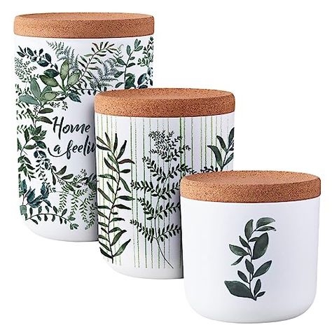 Decorative Canisters For Kitchen, Canisters For Kitchen, Floral Paper Plates, Candy Food, Sugar Container, Food Storage Container Set, Kitchen Containers, Container Shop, Beautiful Storage