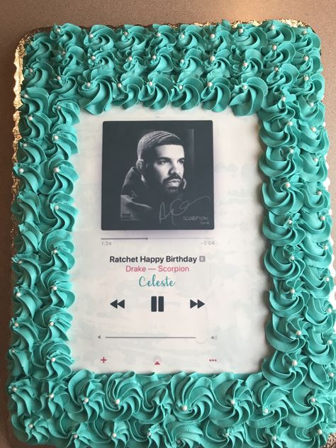 Drake Ratchet Birthday cake Ratchet Birthday Cake, Ratchet Happy Birthday Cake, Rapper Birthday Cake, 16 Bday Party Ideas, Drake Happy Birthday, Drake Birthday Cake, Ratchet Happy Birthday, Drake Birthday Party, Drake Birthday