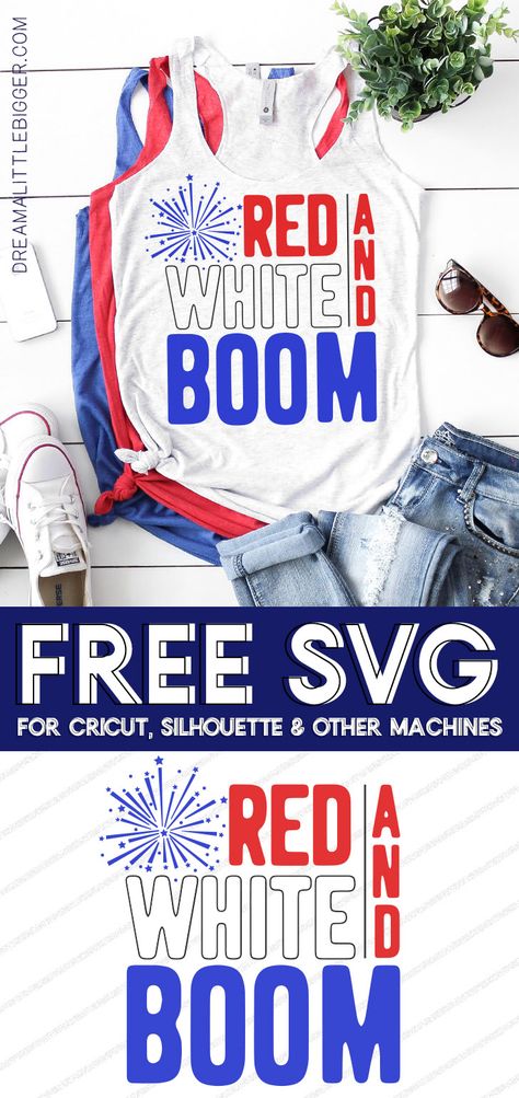 Red, White, and Boom Fourth of July Tee Shirt - Dream a Little Bigger Red White And Boom, Cricut Shirts, Adoption Party, Fourth Of July Shirts, Patriotic Holidays, 4th Of July Party, Beer Shirts, Screen Printing Designs, July Party