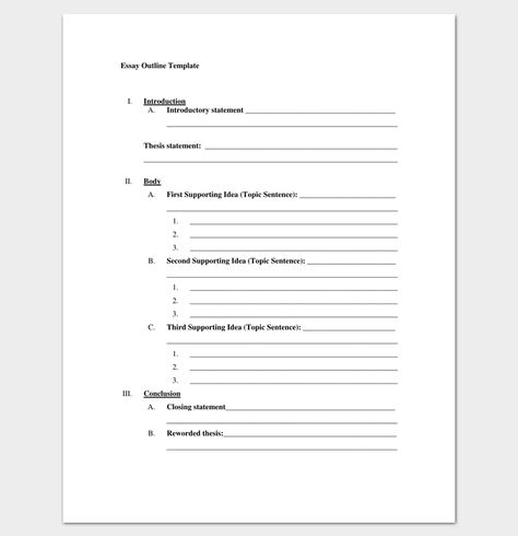 Blank Outline Template - 11+ Examples and Formats (for Word & PDF) Speech Outline Templates, Writing Organizers, Informative Speech, Research Paper Outline Template, Persuasive Essay Outline, Novel Outline, Legal Writing, Teacher Introduction, Essay Outline Template