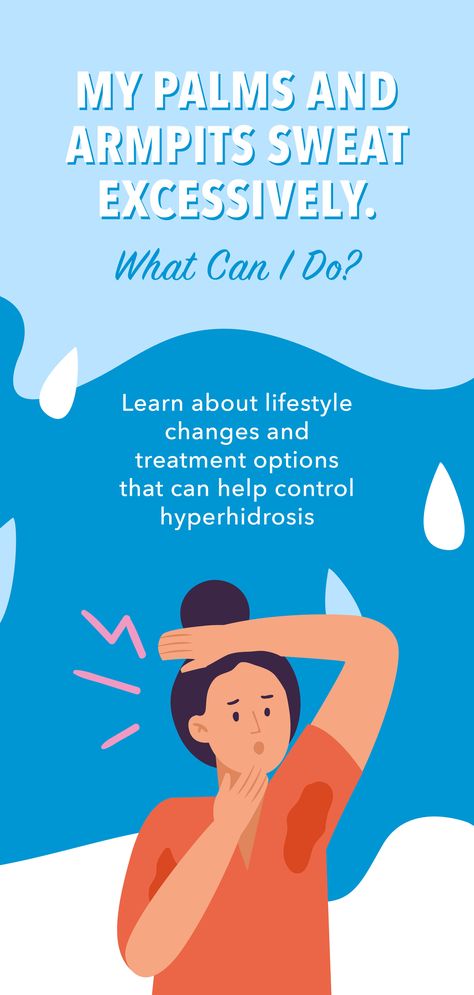 Sweating through every shirt you own? Constantly drying off your damp palms? 💦 Clothes gets stained. Undershirts need to be replaced. It can ruin your self-confidence in business and social settings and affect your quality of life. Don't fret — click to get tips to help control excessive sweat. #ScrippsHealth #ExcessiveSweat #Hyperhidrosis #SweatyArmpits #SweatyPalms How To Prevent Sweaty Armpits, How To Stop Sweating Armpits, How To Stop Sweating So Much, Stop Sweaty Armpits, Sweating Remedies, Sweaty Armpits, Excessive Underarm Sweating, Sweating Too Much, Sweaty Palms