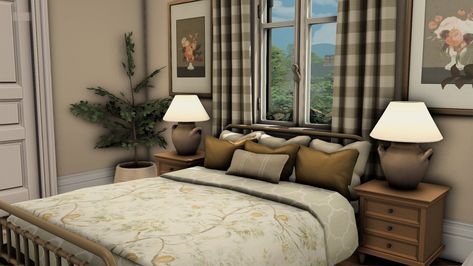 Vintage Bedroom Ideas Bloxburg, Bloxburg Bedroom Ideas Vintage, Green Bloxburg Bedroom, Autumn Bloxburg, Interior Bloxburg, Cozy Cottage Interiors, Bloxburg Cottage, Bloxburg Building Ideas, Bloxburg Inspiration