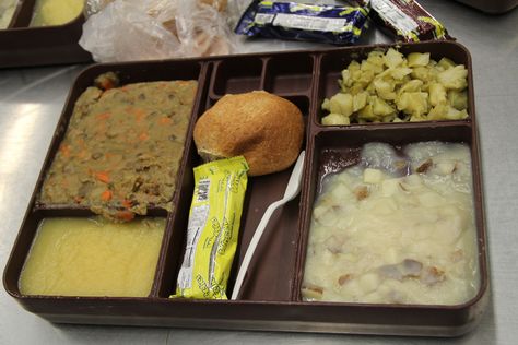 Prison Food Prison Recipes, Prison Aesthetic, Jail Food, Prison Food, Lunch Images, Emo Boy Hair, Chicken Supreme, Hospital Food, Food Rations