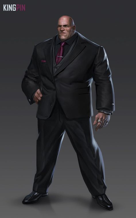 Kingpin (Wilson Fisk) from Spider-Man (PS4) Idle Game, Wilson Fisk, Marvel Villains, Cyberpunk Character, Modern Fantasy, Game Character Design, Superhero Art, Fun Comics, Cthulhu