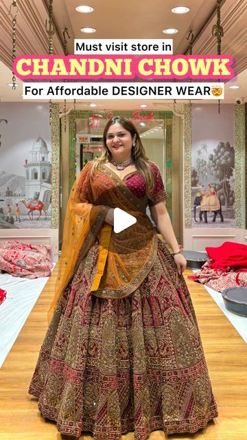 Ritika khurana | ❗STORE DETAILS❗
Amazing variety of designer lehengas, suits and sarees with such unique designs and intricate patterns!!
.
They have EVERY... | Instagram Suit From Saree, Unique Lehenga Designs, Chandni Chowk, New Saree, Designer Lehengas, Outfits Woman, Reels Instagram, Designer Outfits, Lehenga Designs