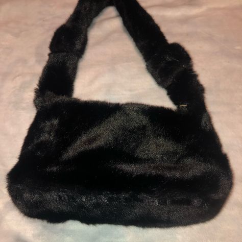 A Fuzzy Little Tote Bag Fuzzy Bag, Type Of Person, Fur Bag, Black Clutch, Womens Sizes, Tote Bag, Women Shopping, Black, Color