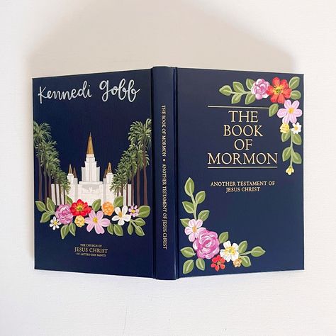 this painted cover was inspired by these beautiful photos of the Oakland Temple flowers (see second picture!) I just love the bright colors 💐 Painted Book Of Mormon, Oakland Temple, Book Of Mormon Scriptures, Mormon Scriptures, The Book Of Mormon, Book Of Mormon, Painted Books, Rose Painting, Cover Art