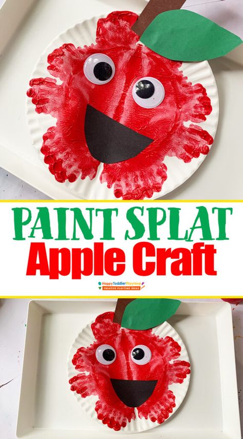 This ultra-fun and slightly messy Paint Splat Apple Craft that promises bursts of joy and a basketful of learning for the little crafters. Apple Themed Crafts For Preschoolers, Johnny Apple Seed Crafts For Toddlers, Toddler Arts And Crafts August, September Art Activities For Kids, Apple Pie Craft For Toddlers, Apple Art Toddlers, Preschool Simple Crafts, Seasons Project For Preschool, Apple Art Ideas For Preschoolers