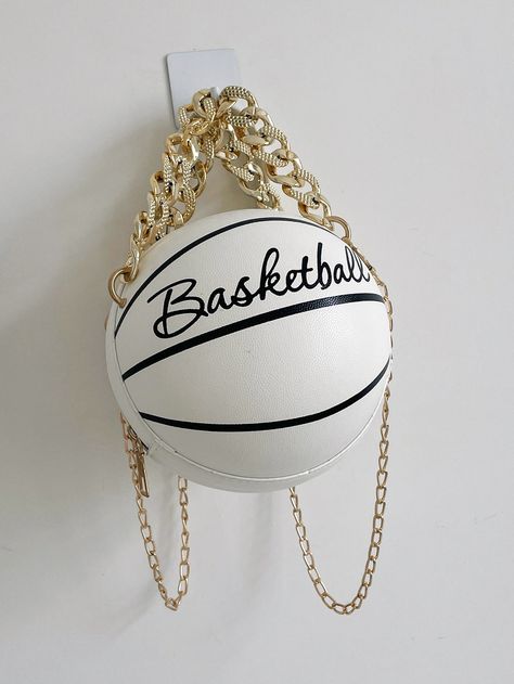 Mini Basketball Design Circle Bag Basketball Bag, Circle Purse, Mini Basketball, Mini Basketballs, Circle Bag, Basketball Design, Pu Bag, Novelty Bags, Diamond Chain