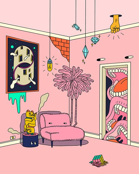 Random illustrations collection on Behance Posca Art, Arte Sketchbook, Hippie Art, 그림 그리기, Wall Collage, Graphic Design Illustration, Drawing Inspiration, Graphic Illustration, Digital Illustration