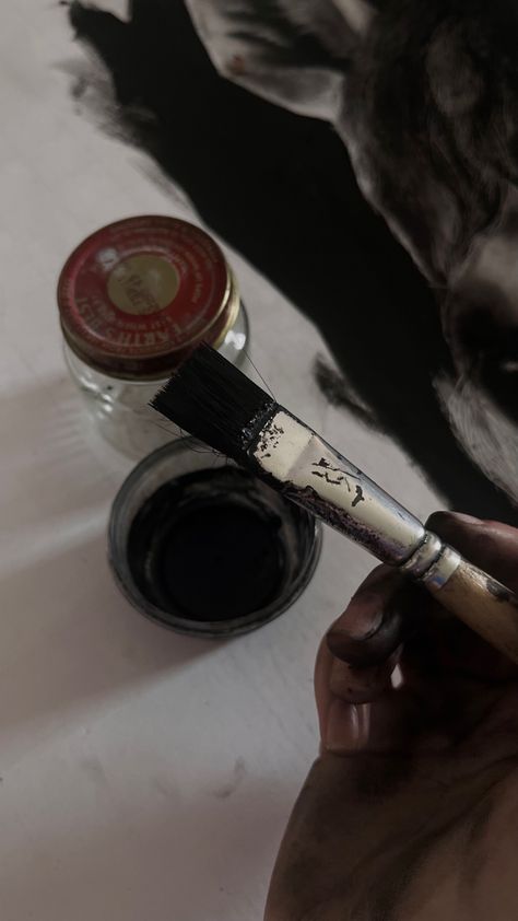 @fabercastellusa charcoal stick Charcoal Sticks, Charcoal Paint, Lipstick Art, Stick Art, Charcoal Art, Metallic Paint, Aesthetic Photography, Pakistani Dresses, Paint Brushes