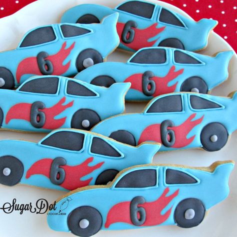 Royal Icing Transfer Sheets - Sugar Dot Cookies . . . Handmade Decorated Sugar Cookies for every occasion Bolo Hot Wheels, Auto Party, Hot Wheels Cake, Race Car Cakes, Hotwheels Birthday Party, Car Cookies, Cars Cake, Cutout Cookies, Hot Wheels Party