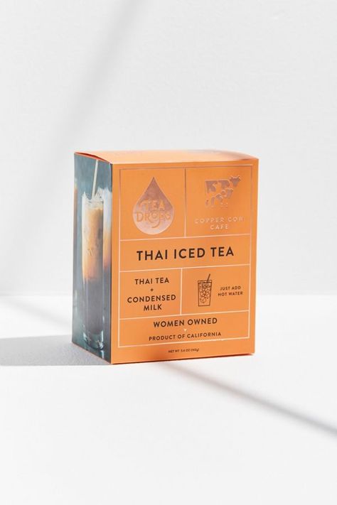 Thai Packaging Design, Packaging Design Tea, Tea Box Design, Tea Branding, Thai Coffee, Cbd Packaging, Thai Iced Tea, Tea Drops, Packaging Design Ideas