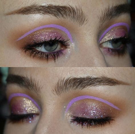 Pink And Orange Eyeshadow, Huetopian Dream, Orange Eyeshadow Looks, Orange Eyeshadow, Urban Decay Cosmetics, Nyx Cosmetics, Eyeshadow Looks, Colorful Makeup, Aesthetic Makeup