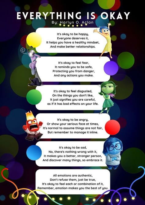 Quotes From Inside Out Movie, Inside Out Movie Aesthetic, Inside Out Poster Ideas, Inside Out Quotes Inspiration, Inside Out Movie Quotes, Angry Inside Out, Inside Out Quotes Disney, Emotions Inside Out, Disgust Inside Out