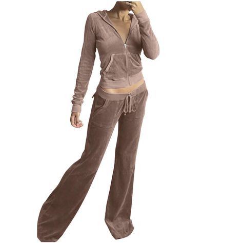 PRICES MAY VARY. 【Material】: Women's hoodie & sweatpants velour tracksuits 2 piece outfits, made of polyester and spandex, soft, skin-friendly and comfortabel to wear, perfect for spring, fall and winter.Breathable lounge wear jogging suits for women 2 piece set, fall outfits for women 2024. 【Feature】: Cute long sleeve solid color full zip crop hooded top, 2 pockets design is convenient for storage, long sleeve and elastic cuff, drawstring tie to adjust to grasp the comfort.women plus size pant Y2k Suit, Ladies Gym Wear, Womens Lounge, Lounge Wear Sets, Sportswear Outfits, Sweat Suits, Tracksuit Outfit, Casual Activewear, Velour Tracksuit