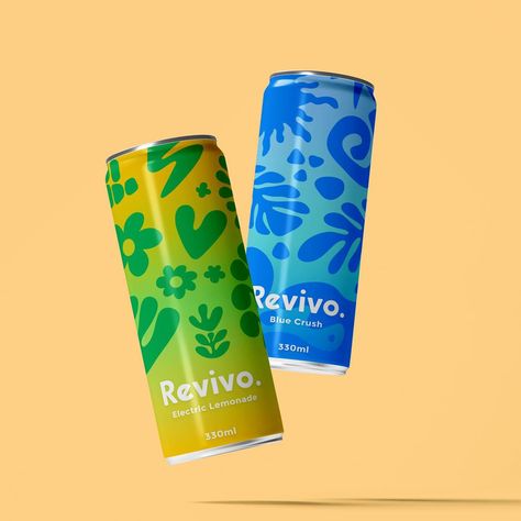 Introducing Revivo. My entry for @designerbriefs design brief #64. “Revivo is an energy drink brand that offers natural and refreshing energy drinks. These drinks are made from natural ingredients, including vitamins, minerals, and plant extracts, providing a clean and healthy energy boost!” @designerbriefs 🍍🥝🏋️‍♀️ • • • #graphicdesign #branding #packagedesign #naturalcare #adobe #adobephotoshop #logodesign #designerbriefs #dbrevivo #designerbriefs Electric Lemonade, Design Brief, Drinks Brands, Blue Crush, Healthy Energy, Natural Care, Energy Boost, Energy Drink, Boost Energy