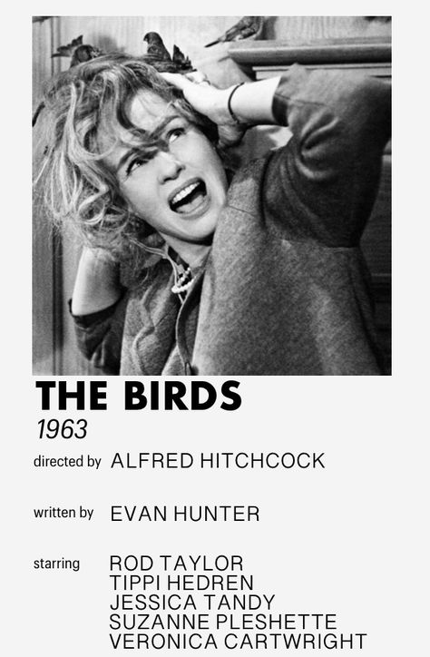 The Birds Movie Poster, Birds Hitchcock, The Birds Hitchcock, The Birds Movie, Movie Suggestions, Style Movie, Birds Movie, Alfred Hitchcock Movies, Shutter Island