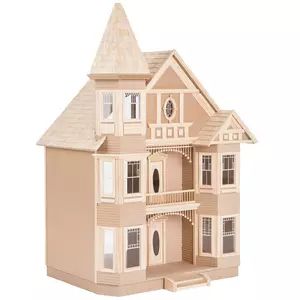 Dollhouse Kits - Dollhouses & Miniatures - Crafts & Hobbies | Hobby Lobby Exterior Paneling, Painted Lady House, Victorian Dollhouse Miniatures, Shingled Roof, Furniture Miniatures, Beachside Bungalow, Dolls Furniture, Flowers In The Attic, Victorian Life