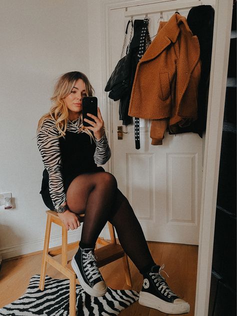 Converse Move Platform Outfit, Converse And Dress Outfit, Outfits With Platform Converse, Converse Move Platform, Converse Platform Outfit, Platform Converse Outfits, Converse Move, Converse Ootd, Platform Converse Outfit