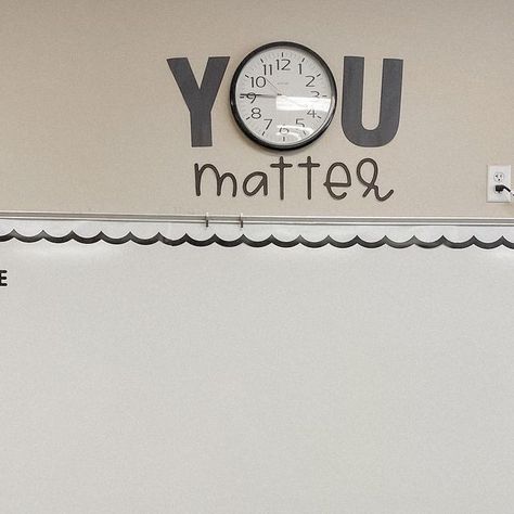 Magnetic Date Classroom, Clock In Classroom, You Matter Classroom Clock, You Matter Clock Classroom, You Matter Classroom, Classroom Clock Ideas, 2023 Classroom Decor, Whiteboard Decoration Ideas Classroom, Whiteboard Ideas Classroom