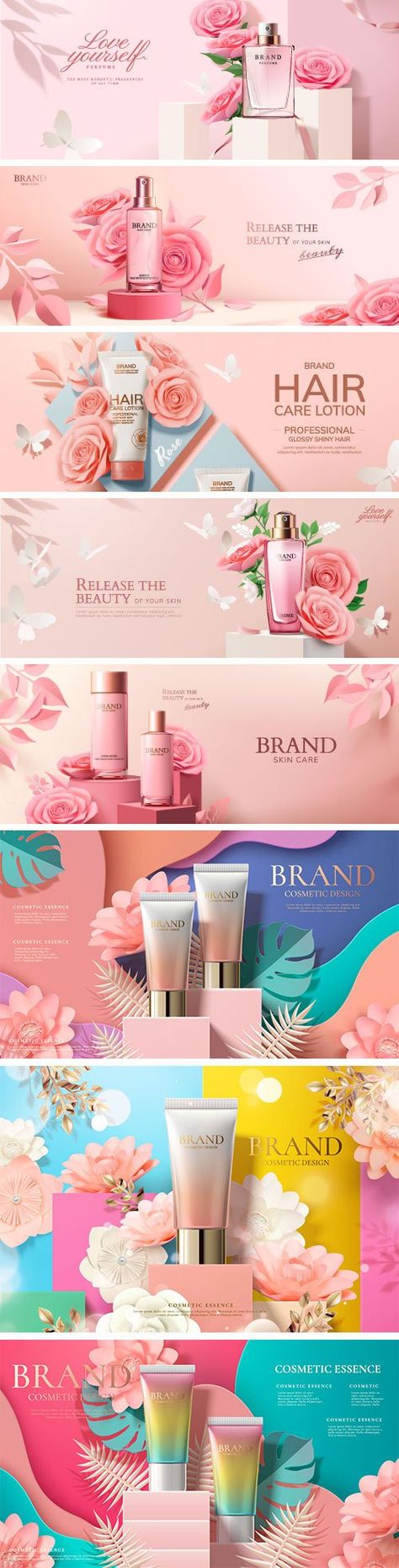 Brand cosmetic design, foundation banner ads # 7 - Vectors - Free PSD Templates Product Banner Design Layout, Cosmetics Poster Design Ideas, Cosmetic Design Poster, Beauty Poster Design Cosmetic, Cosmetics Banner Design, Creative Banner Design Ideas, Beauty Banner Design, Cosmetic Ads Design, Sale Banner Design Ideas