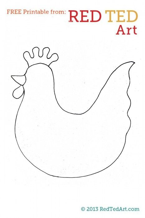 Chicken Printable Rooster Template, Craft For Preschoolers, Arts And Crafts Interiors, Easter Crafts Preschool, Farm Animal Crafts, Chicken Quilt, Farm Preschool, Arts And Crafts For Adults, Arts And Crafts For Teens