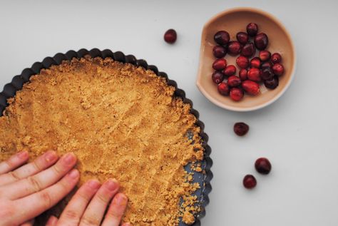 Cranberry Curd Tart With Hazelnut Crust, Cranberry Tartlets, Cranberry Curd Tart, Lemon Curd Pie, Hazelnut Crust, Meals Throughout The Day, Cranberry Curd, Curd Tart, Bakery Treats