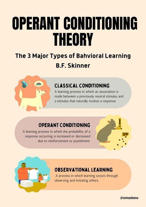 Skinner Operant Conditioning, Classical Vs Operant Conditioning, Classical And Operant Conditioning, Observational Learning Psychology, Behavioral Psychology Aesthetic, Operant Conditioning Psychology, Behaviorism Theory, Psychology Flashcards, Classical Conditioning Psychology