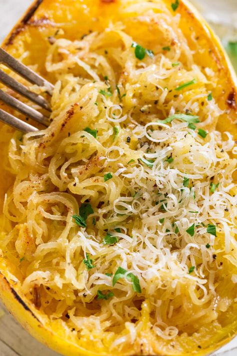 Brown Butter Spaghetti Squash, Savory Spaghetti Squash, Spaghetti Squash And Salmon, Fall Spaghetti Squash Recipes, Thanksgiving Spaghetti Squash, Roasted Spaghetti Squash Recipes, Spaghetti Squash Side Dish, Recipes For Spaghetti, Best Spaghetti Squash