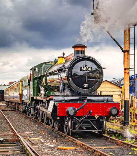 Steam loco 6880 Betton Grange set to visit Somerset heritage railway https://www.railadvent.co.uk/2024/05/steam-loco-6880-betton-grange-set-to-visit-somerset-heritage-railway.html Train Tracks Photography, Steampunk Aesthetic, Heritage Railway, Standard Gauge, Great Western Railway, Steam Engine Trains, Trainspotting, Train Photography, Great Western