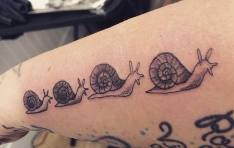 Multiple Snail Tattoos Tiny Snail Tattoo, Snail Tattoos, Skateboard Images, Snail Image, Snail Tattoo, Tattoo With Flowers, Modern Tattoos, Flower Pattern Design, Face Tattoo