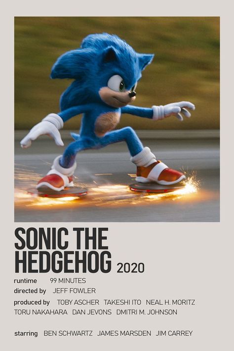 Sonic The Hedgehog Movie, Polaroid Movie Poster, Movie Character Posters, Indie Movie Posters, Animated Movie Posters, New Disney Movies, Disney Movie Posters, Iconic Movie Posters, Hedgehog Movie