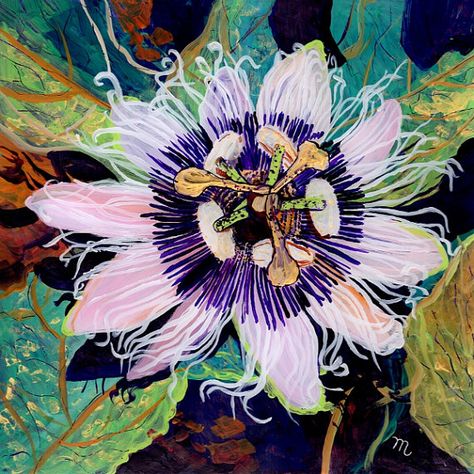 Liliko'i Passion Flower Reverse Acrylic Painting by kauaiartist Passion Fruit Flower, Decoraciones Ramadan, Passion Flowers, Art Passion, Passion Fruit Juice, Hawaiian Homes, Fruit Wall Art, Hawaiian Hibiscus, Gold Home Decor