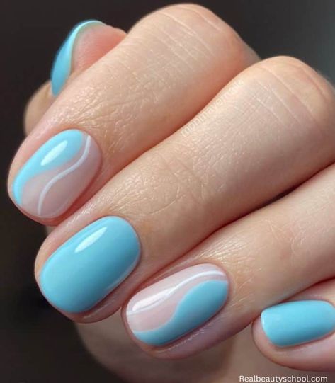 89+ Stunning Spring/Summer Nail Ideas to Inspire your next design - Real Beauty School Swirl Nail Designs, Swirl Nail, Long Wear Nail Polish, Swirl Nails, Nails Colorful, Easter Nail, Short Gel Nails, Simple Gel Nails, Nails Colors