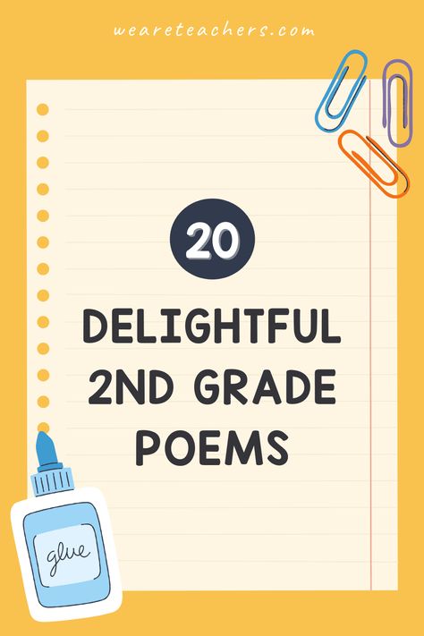 2nd Grade Poems To Share with Kids and Students of All Reading Levels Poems For Elementary Students, Poems For Students, Simple Poems, Teacher Career, Poems For Kids, Poetry Month, We Are Teachers, Poetry Lessons, Teaching Inspiration