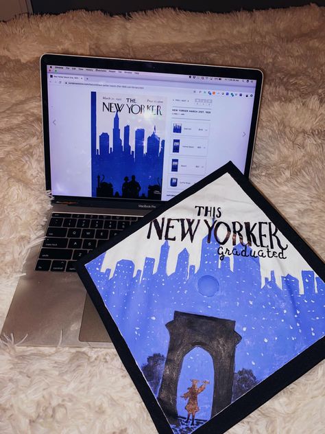 Nyc Grad Cap, Nyu Grad Cap, Nevaeh Core, Nyu University, Nyu Graduation, Manifesting Lifestyle, College Plan, New Yorker Cover, Graduation Cap Decoration Diy