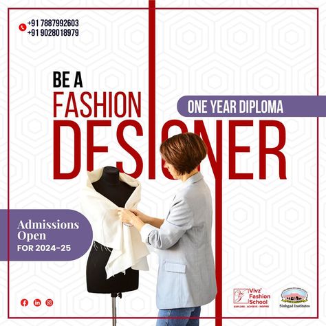 Admissions Open! Unlock your potential and become a top designer with a Diploma in Fashion Design at one of the world’s best fashion institutions! Why wait to chase your dreams? Start today by learning from the best in the industry. #fashiondesign #admissionsopen #fashionschool #designyourfuture #vivzfashionschool #topdesigner #fashioncareer #joinusnow Career Fashion, Unlock Your Potential, Chase Your Dreams, Start Today, School Fashion, Best Fashion, Fun Learning, In Fashion, Cool Style