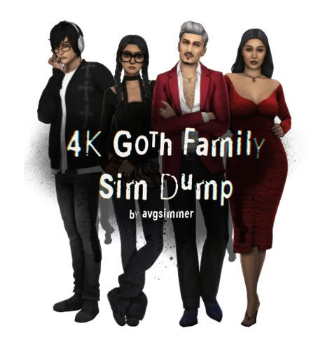 Goth Family, Bella Goth, Followers On Tiktok, Sims 4 Tsr, Sims 4 Family, Sims 4 Mm Cc, 4 Characters, Sims 4 Characters, Sims 4 Mm