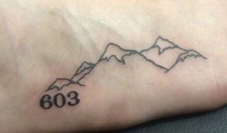 Nh Tattoo New Hampshire, Nh Tattoo Ideas, White Mountains New Hampshire Tattoo, 603 Tattoo, New Hampshire Tattoo Ideas, Vermont Tattoo Ideas, Small Lips Tattoo, New Hampshire Tattoo, Alaska Tattoo Ideas