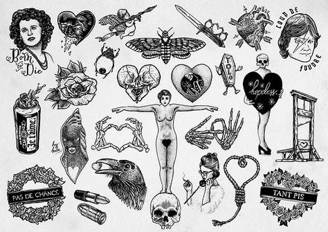 $ Flash Art Tattoos, Catrina Tattoo, Occult Tattoo, Tattoo Prices, Boho Elements, Tattoo Flash Sheet, Tattoo Portfolio, Tattoo Sketch, Dark Tattoo