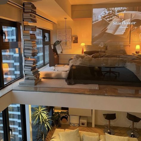 Two Story Loft Apartment, Loft Apartment Nyc, Korean Loft Apartment, Loft Apartment Exterior, Korean Loft Apartment Aesthetic, Apartment In Korea Seoul, Korean High Rise Apartment, Big Korean Apartment, Two Story Apartment