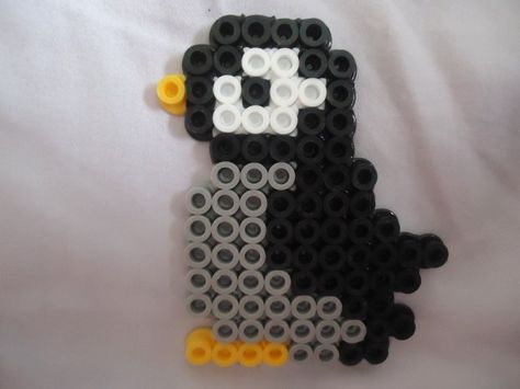 Penguin perler beads by PerlerHime Perler Bead Patterns Penguin, Penguin Hama Beads, Perler Beads Penguin, Penguin Perler Bead Patterns, Perler Penguin, Penguin Perler Beads, Perler Beads Designs Pattern, Hamma Beads Ideas, Easy Perler Bead Patterns