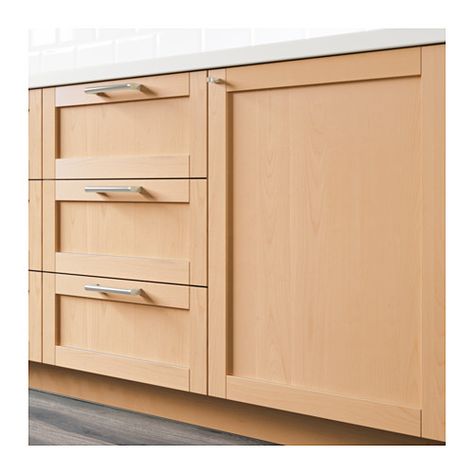 Ikea cabinets Birch Cabinets Kitchen, Nyc Kitchen, Fireplace Feature Wall, Kitchen Cabinets Pictures, Sektion Kitchen, Birch Cabinets, Cheap Kitchen Cabinets, Ikea Kitchen Cabinets, Condo Remodel