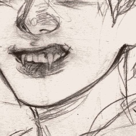 Vampire Teeth Sketch, Teeth Sketch, Vampire Teeth, Sketch