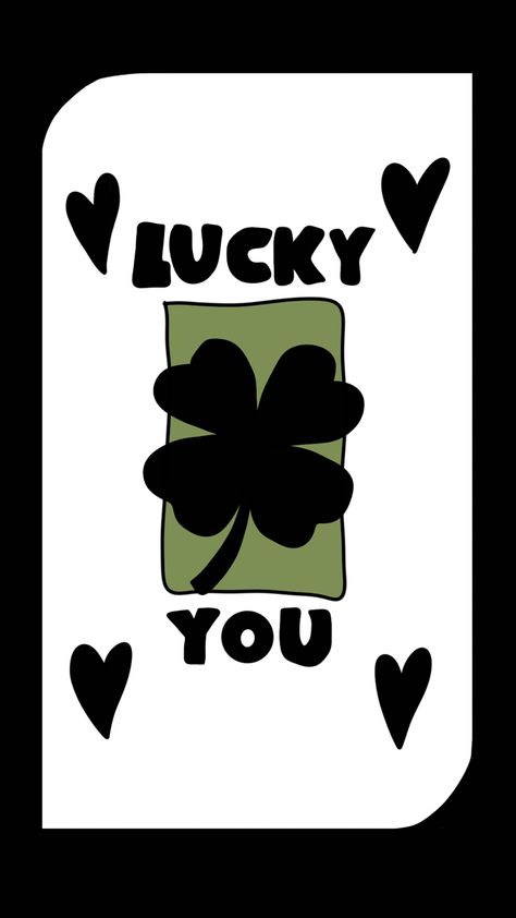 Lucky Illustration Art, Lucky You Poster Print, Lucky You Painting, Lucky Graphic Design, Lucky You Wallpaper, Lucky You Poster, Lucky Illustration, Luck Illustration, Lucky Aesthetic