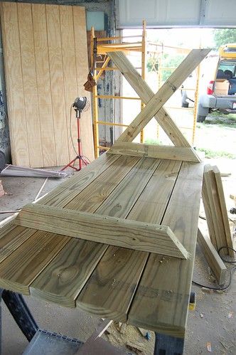 DSC_0993 Diy Picnic, Diy Picnic Table, Picnic Table Plans, Diy Outdoor Table, Woodworking Table, Wooden Bench, Table Plans, Garden Table, Diy Table