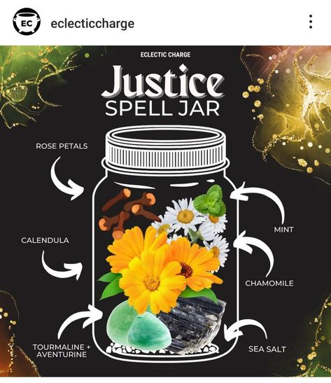 Court Spell Jar, Court Case Spell Jar, Curse Spell Jars Recipes, Truth Spell Jar, Justice Spell Jar, Karma Spell Jar, Strength Spell Jar, Dream Spell Jar, Easy Spell Jars