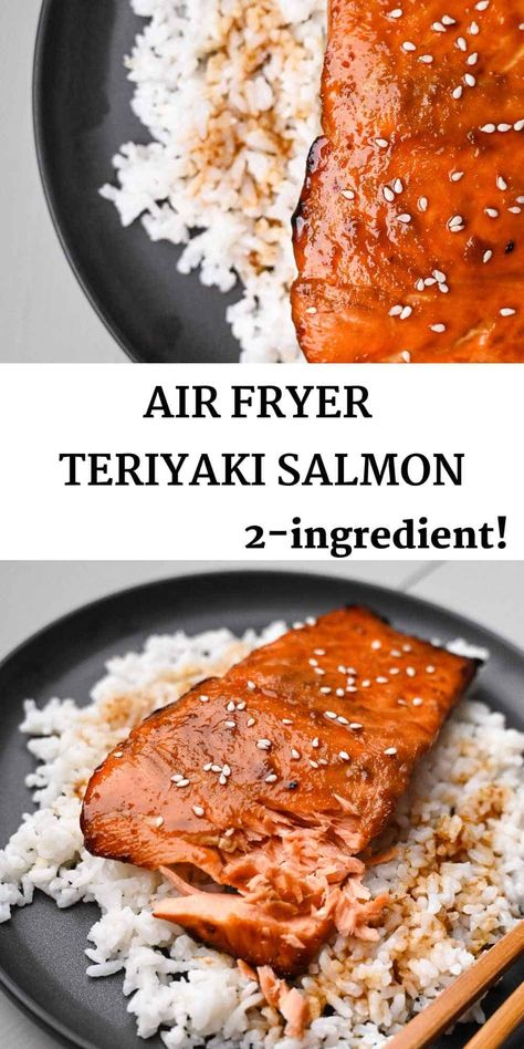 Easy Air Fryer Teriyaki Salmon Teriyaki Air Fryer Salmon, Salmon Recipes Stove Top, Air Fry Fish Recipe, Air Fryer Terriaki Salmon, Air Fryer Salmon Feel Good Foodie, Airfry Frozen Salmon Fillet, Terriyaki Salmon, Salmon In Air Fryer, Balsamic Salmon